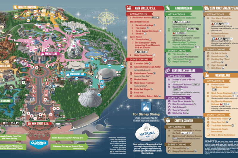 Disneyland Park Map Printable