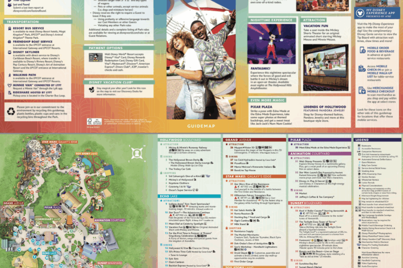 Printable Map Of Hollywood Studios