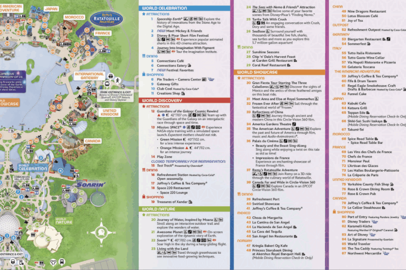 Printable Epcot Map