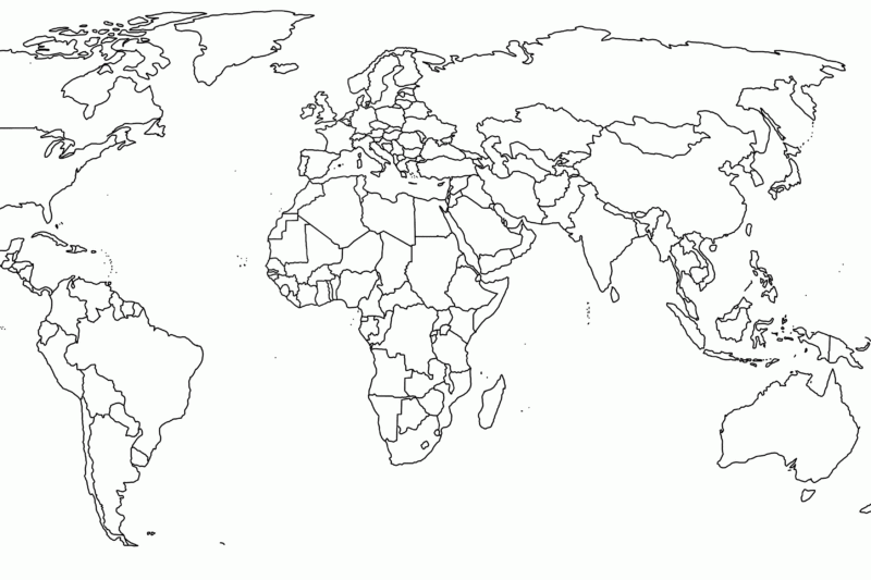 World Map Coloring Printable