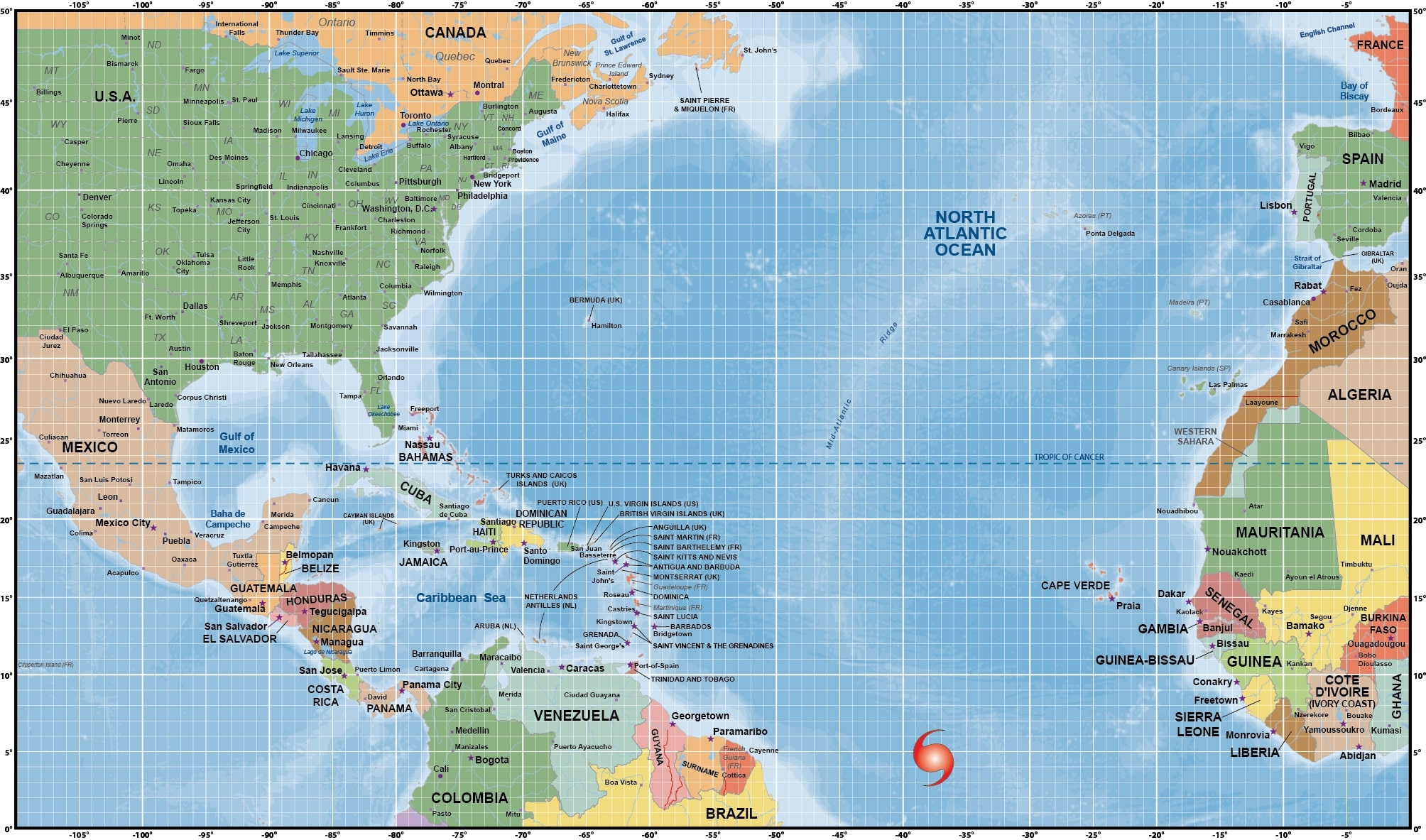 Hurricane Tracking Map Printable