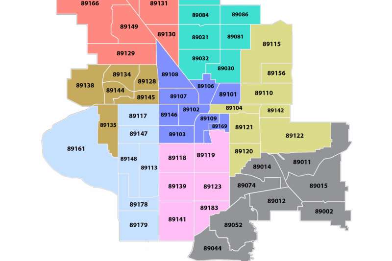 Las Vegas Zip Code Map Printable