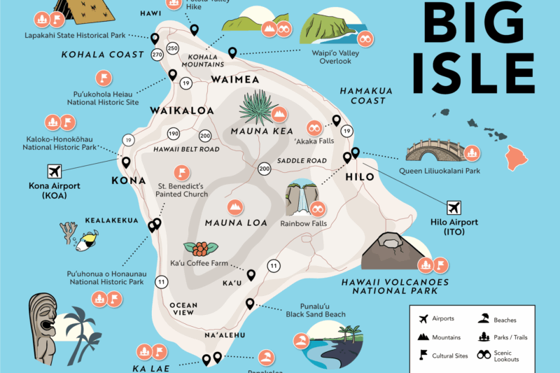Printable Map Of Big Island