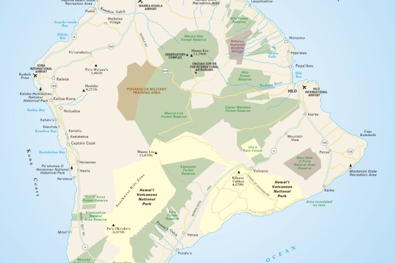 Map Of Hawaii Big Island Printable