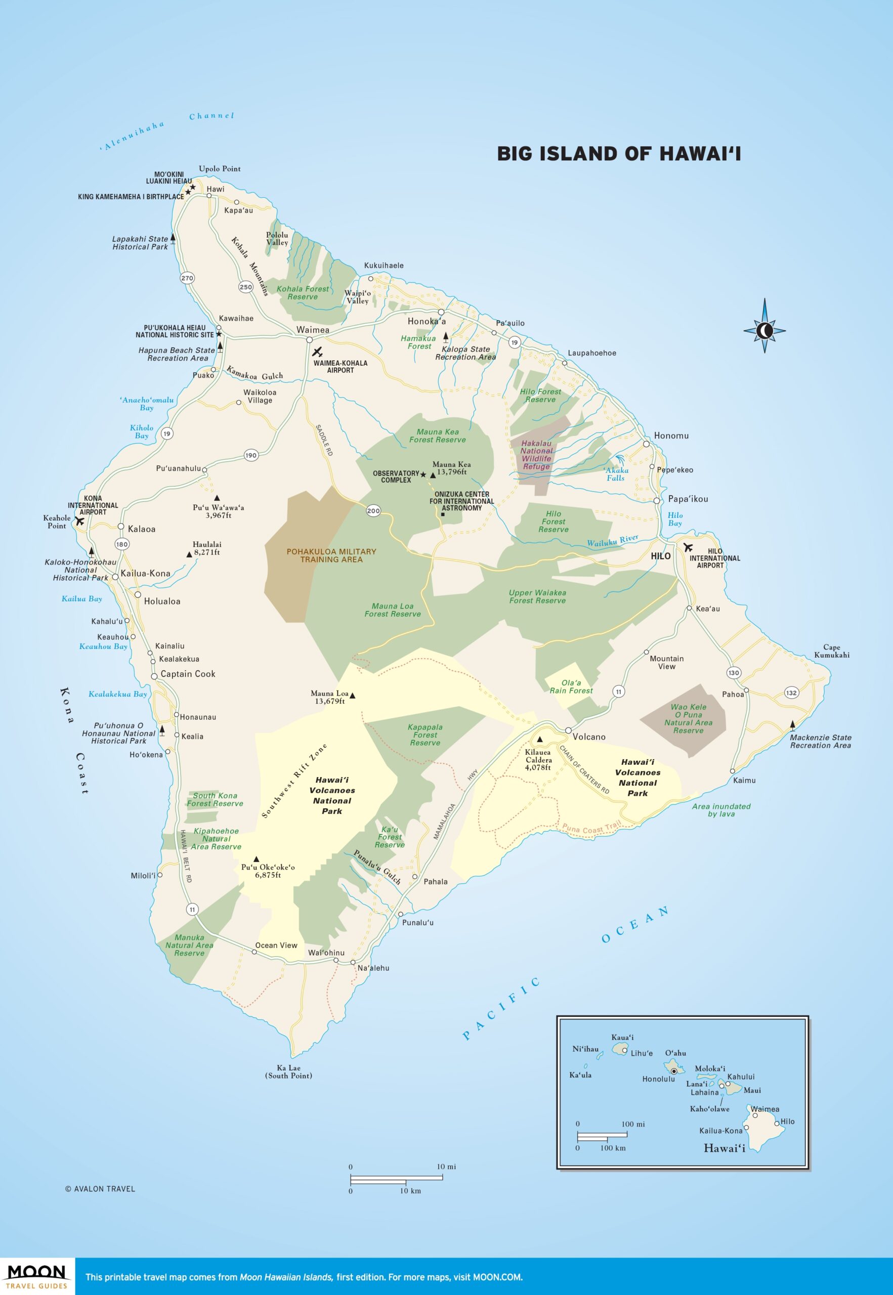 Map Of Hawaiian Islands Printable