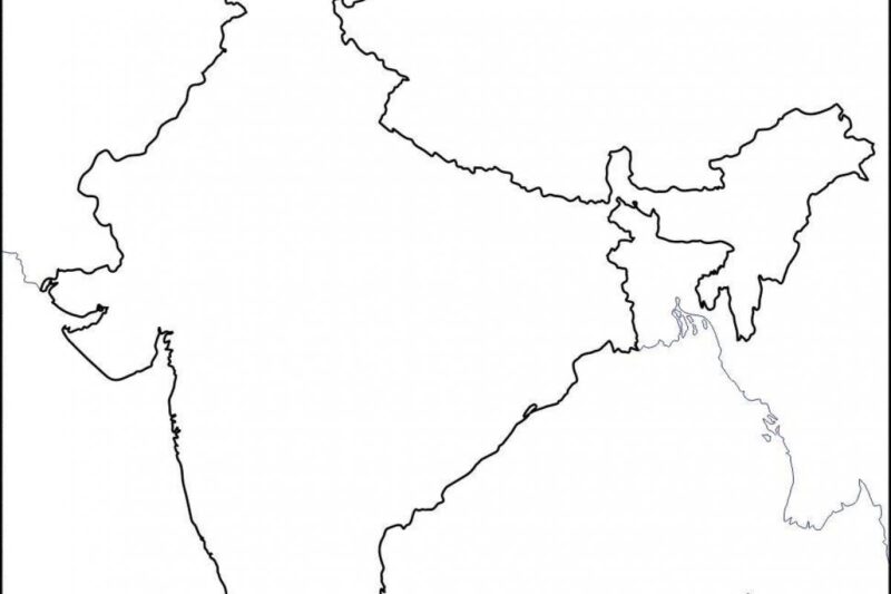 Free Printable Blank Map Of India