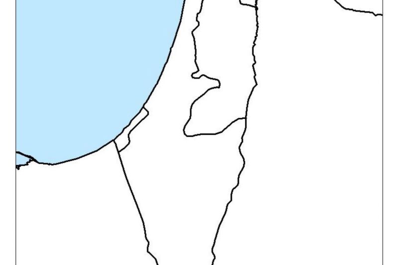 Free Printable Blank Map Of Israel