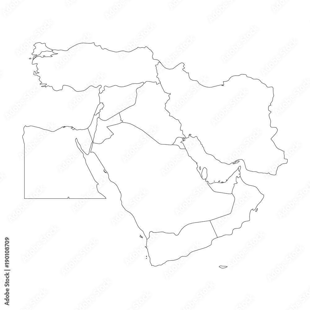 Printable Middle East Map