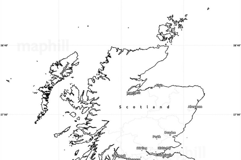 Free Printable Blank Map Of Scotland