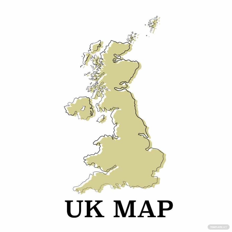 Blank UK Map Vector In Illustrator SVG JPG EPS PNG Download Template 