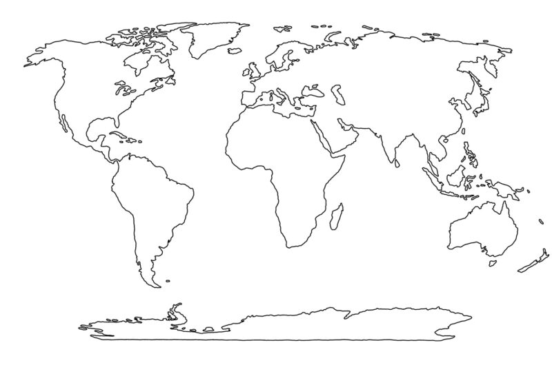Free Printable Blank World Map Outline