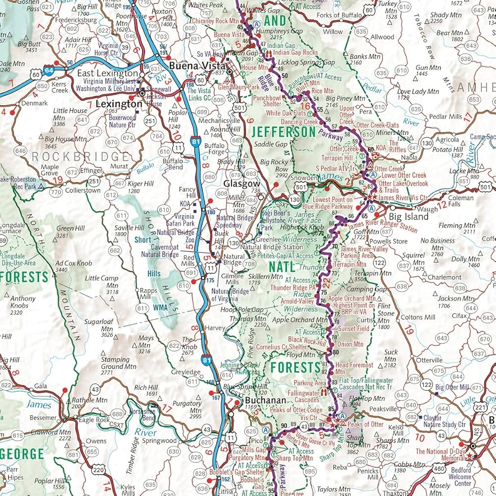 Printable Blue Ridge Parkway Map