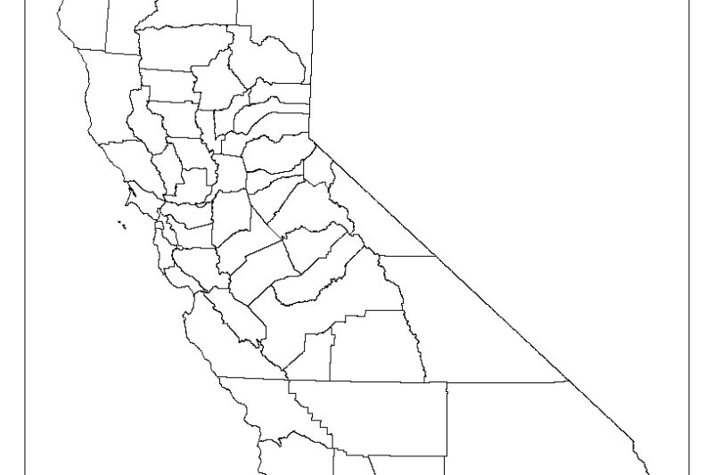 Free Blank California Map Printable