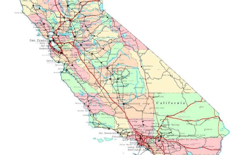 Printable California Map