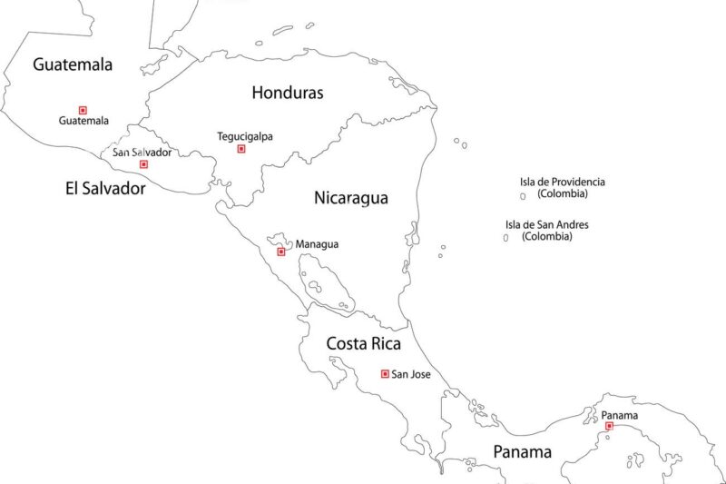 Printable Map Of Central America