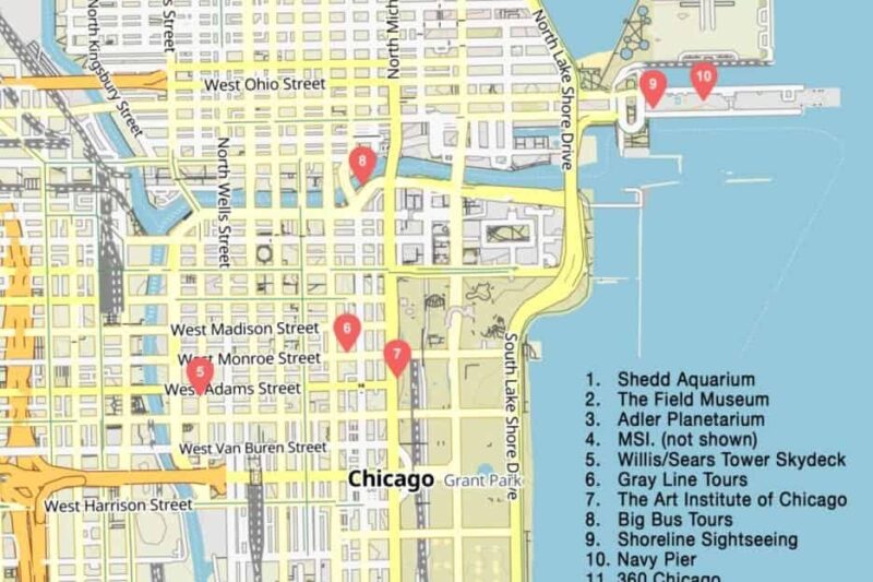 Printable Map Of Chicago
