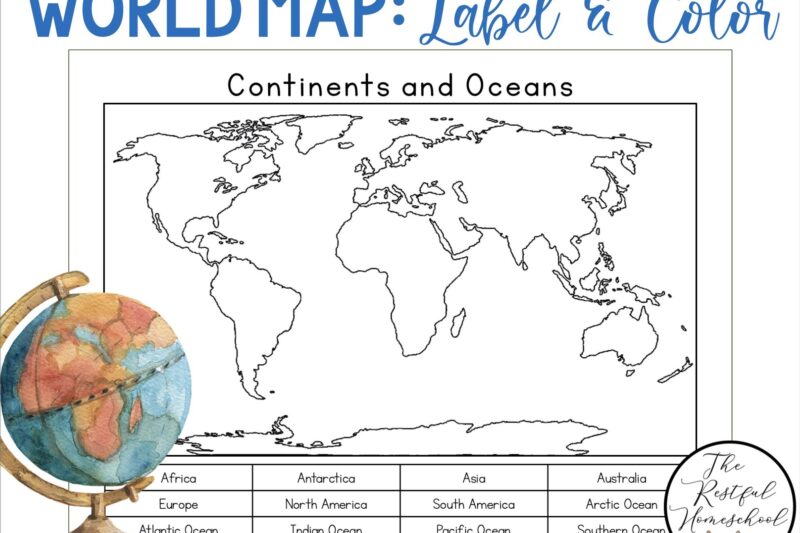 Printable Blank Continents And Oceans Map