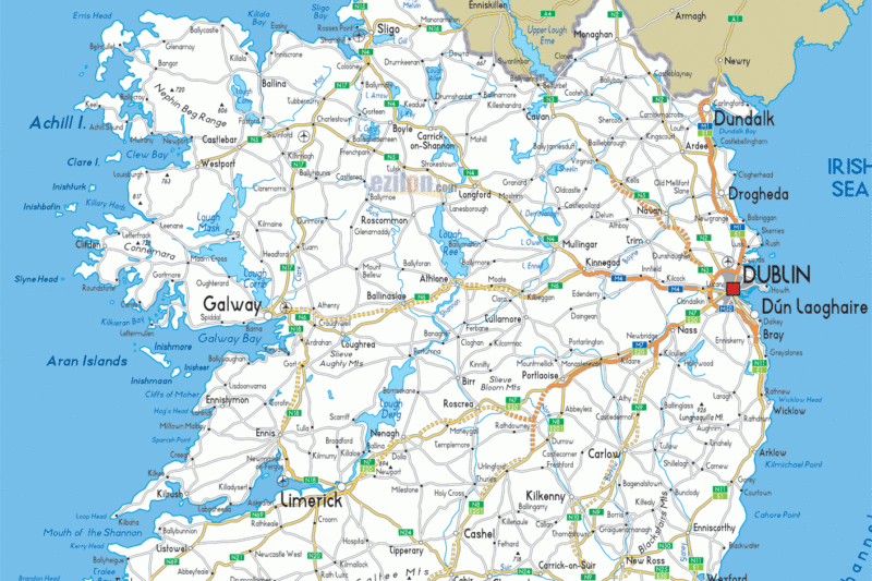 Printable Ireland Map