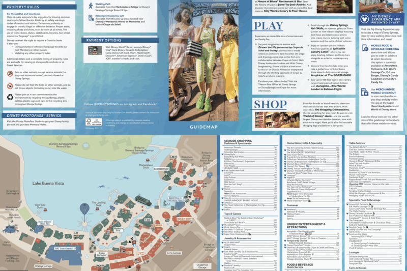 Printable Map Of Disney Springs