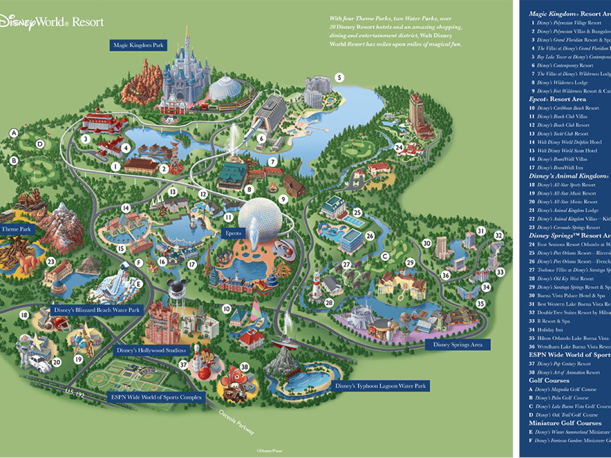 Disney Hollywood Studios Printable Map