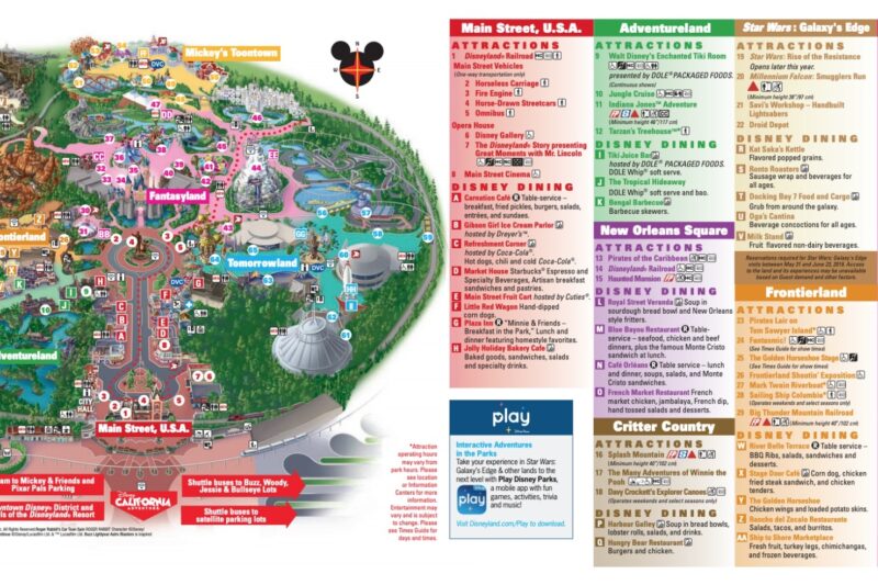 Disneyland Printable Map
