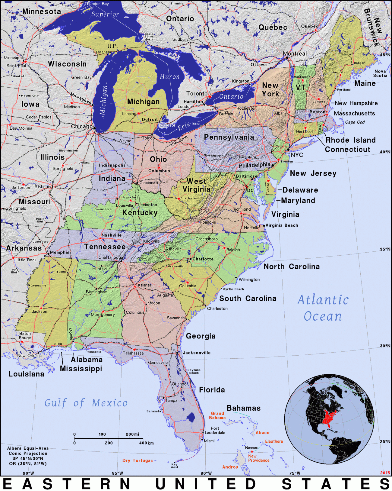 Eastern United States Public Domain Maps By PAT The Free Open Source Portable Atlas