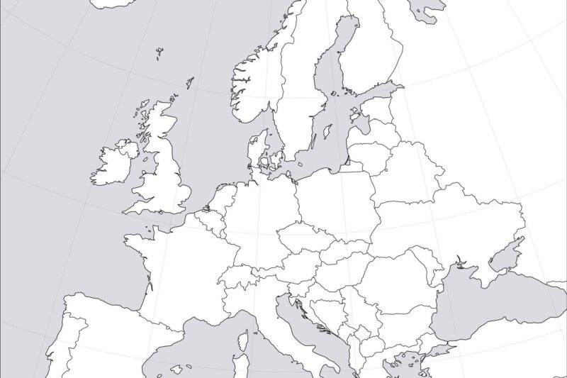 Blank European Map Printable