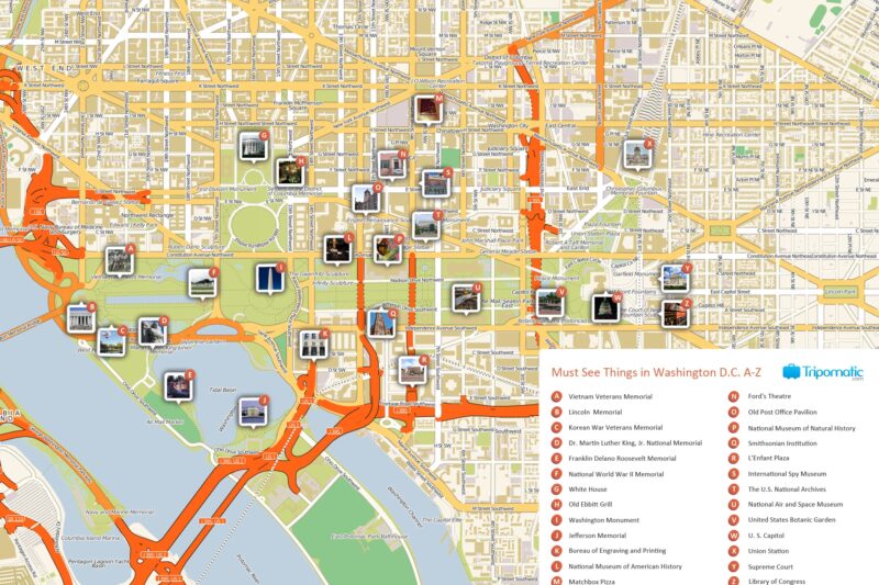 Printable Washington Dc Map