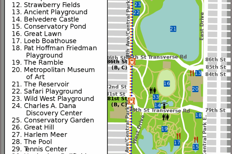 Central Park Map Printable