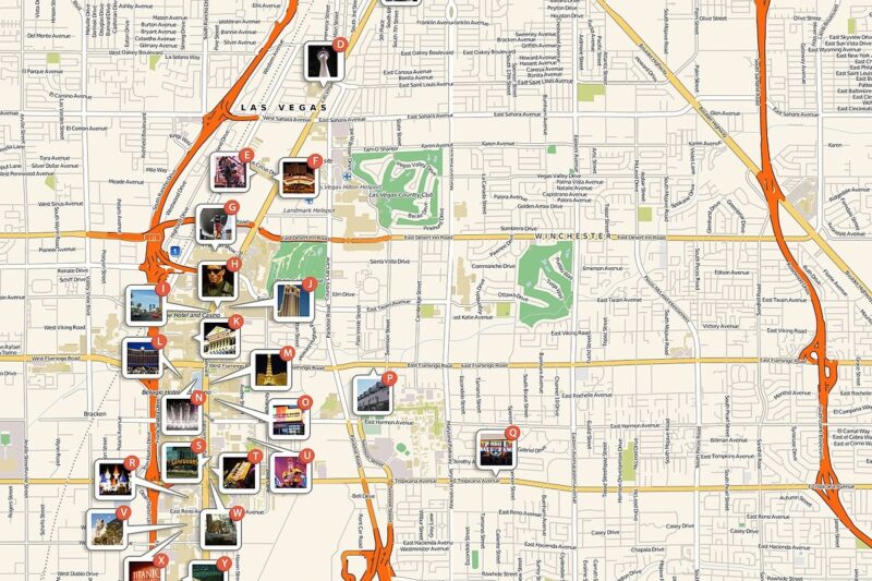 Printable Map Of Las Vegas Nv