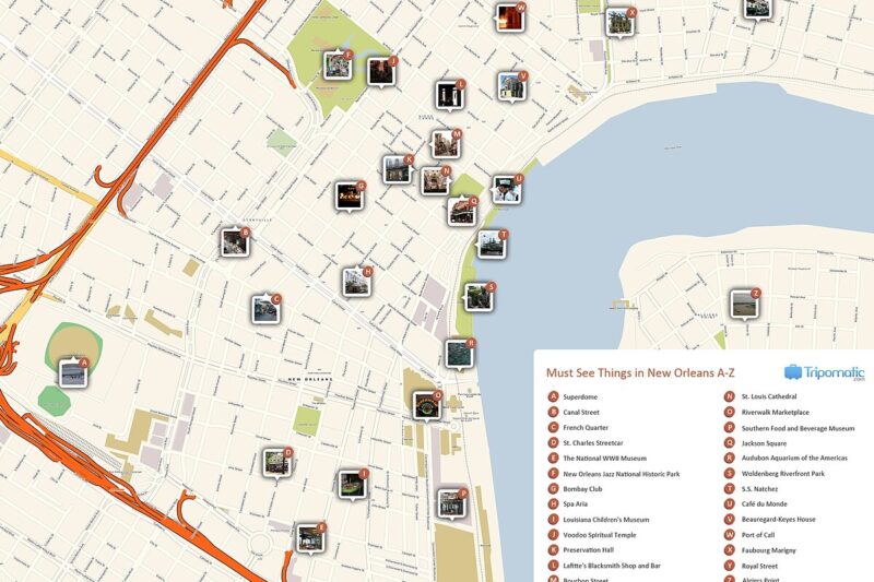 Printable New Orleans Tourist Map