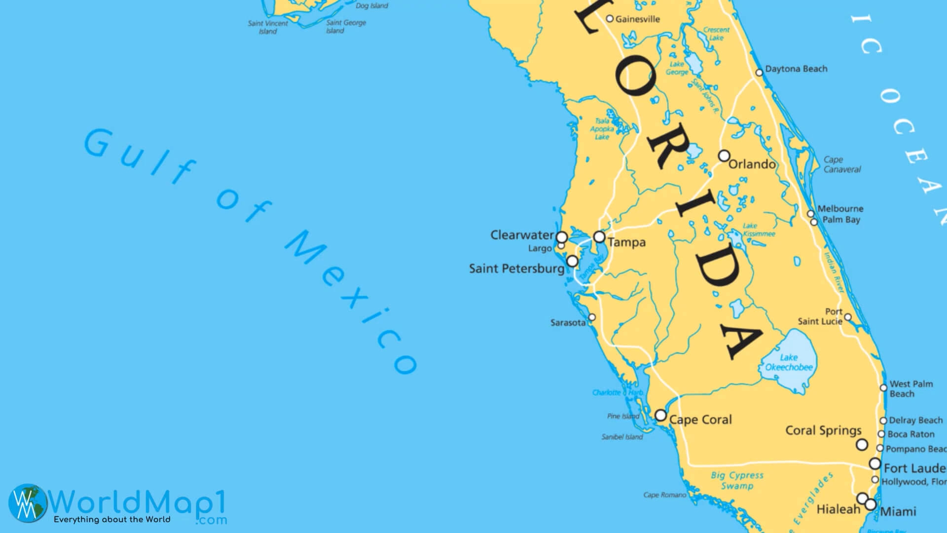 Florida Free Printable Map