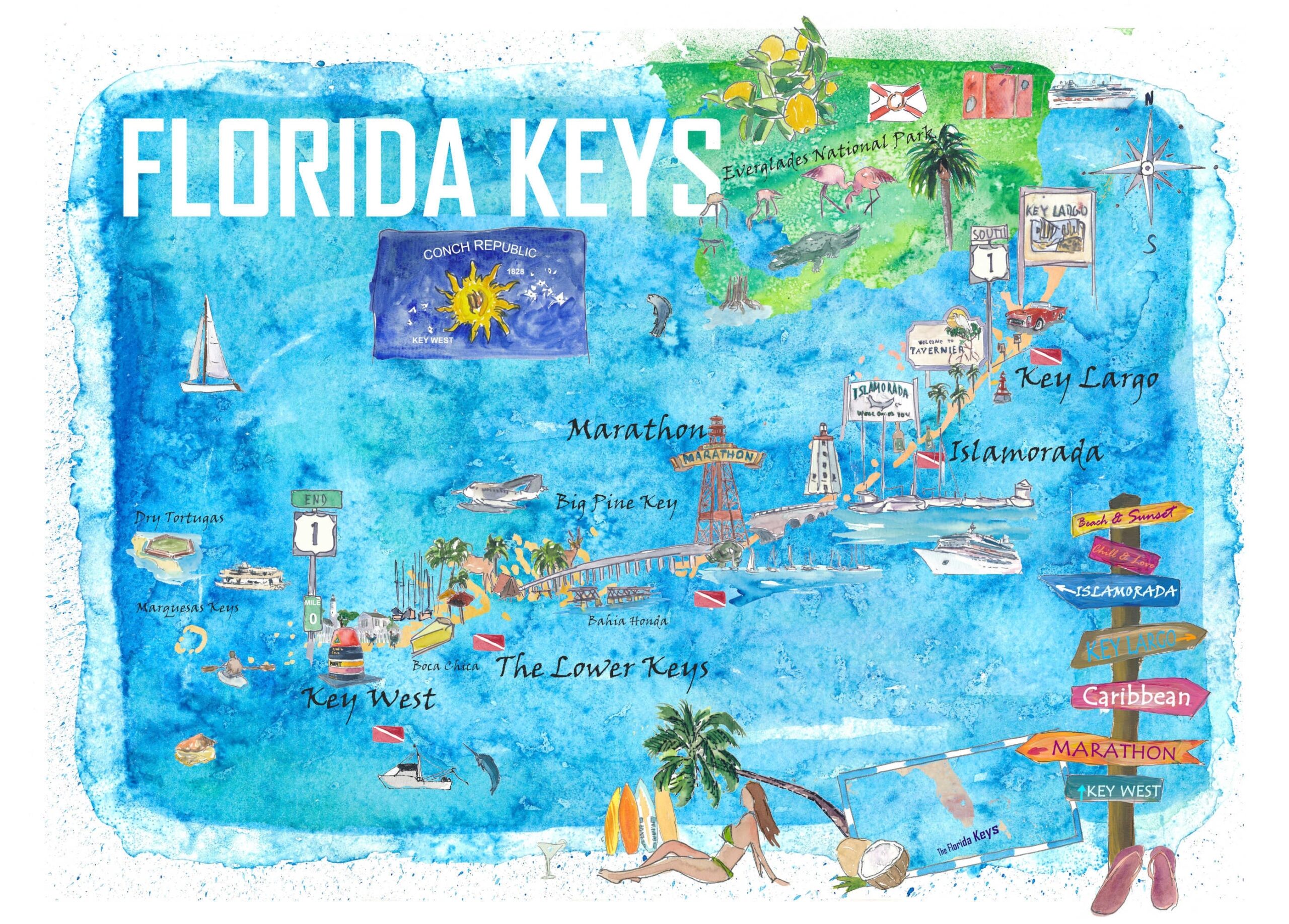 Printable Map Of The Florida Keys