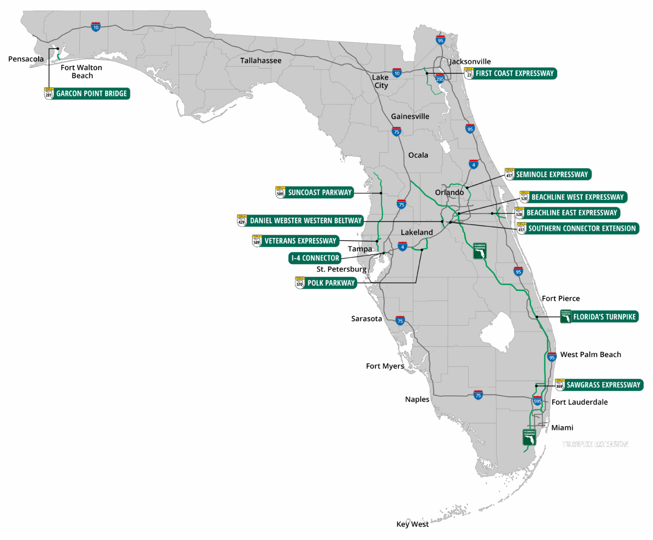 Florida s Turnpike System Maps Florida s Turnpike