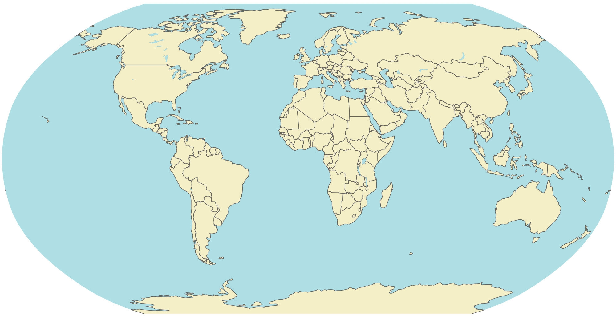 Free Blank World Map GIS Geography Worksheets Library