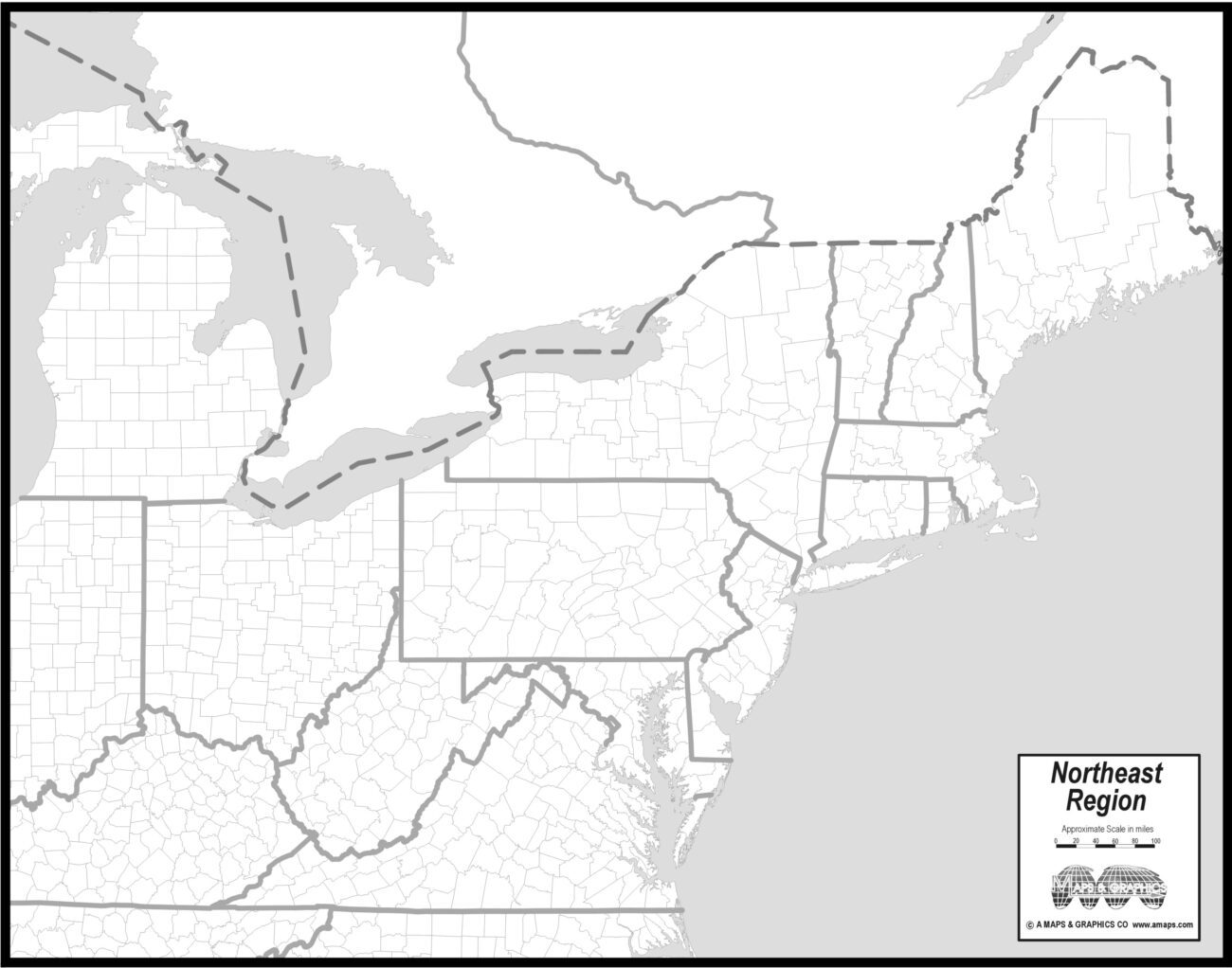 FREE MAP OF NORTHEAST STATES
