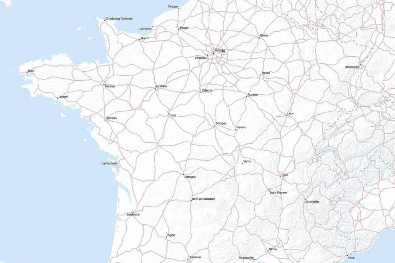 Printable Map France