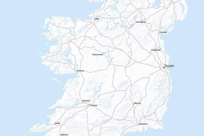 Printable Map Of Ireland Free