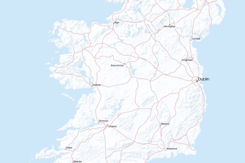 Free Printable Map Of Ireland