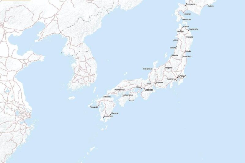 Japan Map Printable