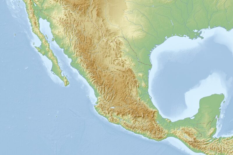 Free Printable Blank Map Of Mexico