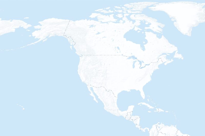 Printable Blank Map Of North America