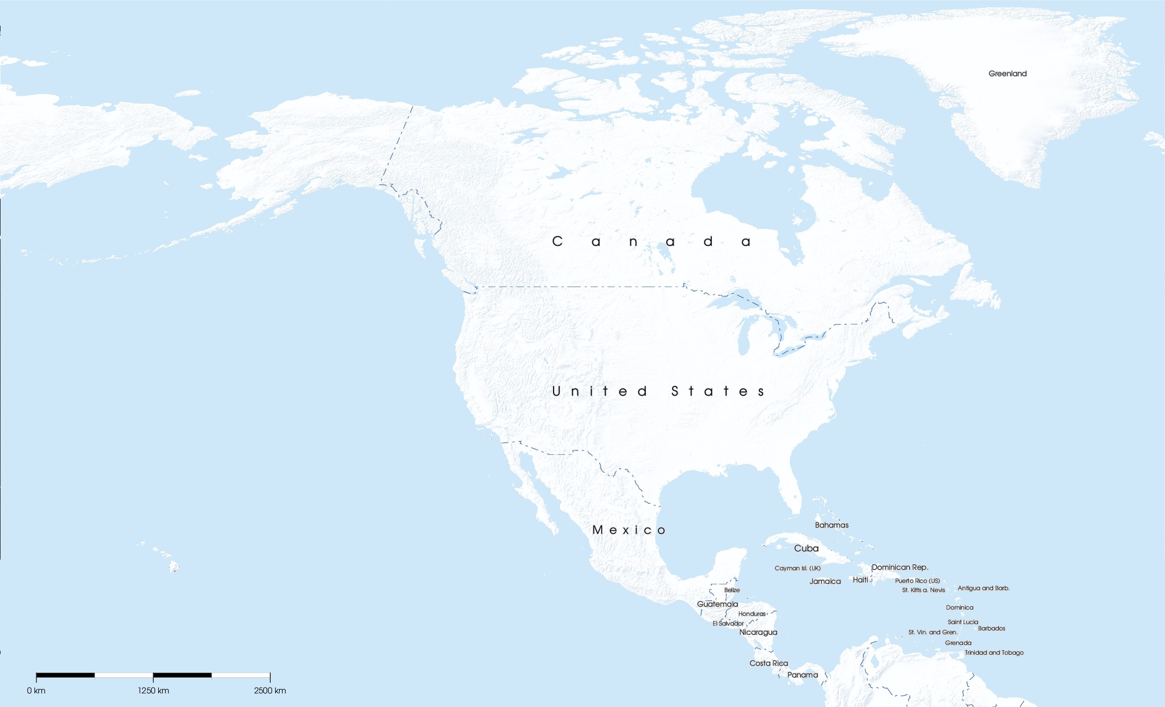 Printable Map Of North America