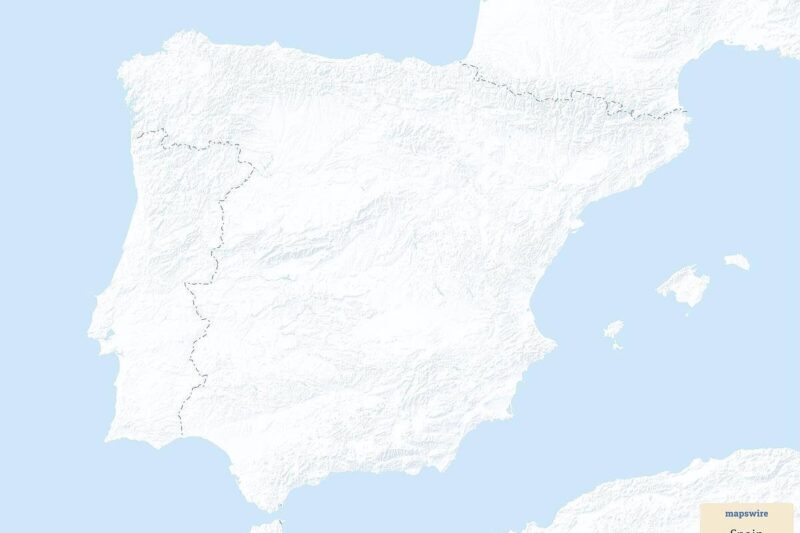 Free Printable Blank Map Of Spain