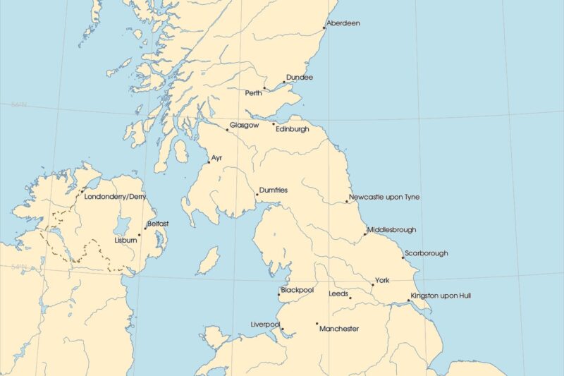 Map Of The Uk Printable