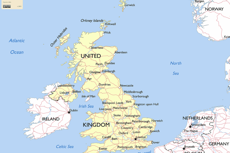 Uk Map Printable