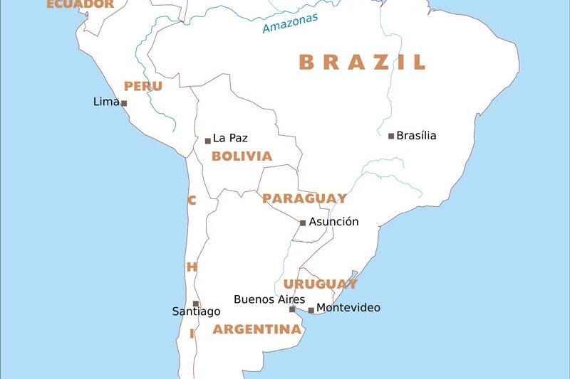 Printable South America Map