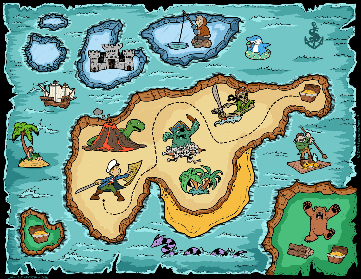 Pirate Map Template Free Printable