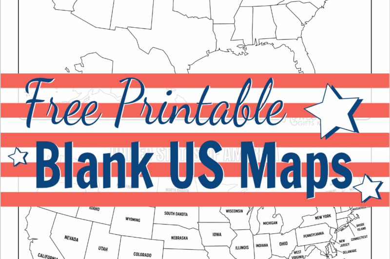 Free Printable Blank Map Of Usa