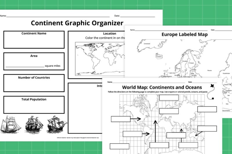 Free Printable Blank Continent Map